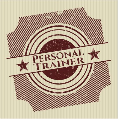 Personal Trainer rubber grunge stamp