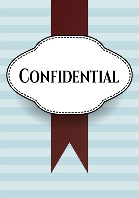 Confidential colorful poster