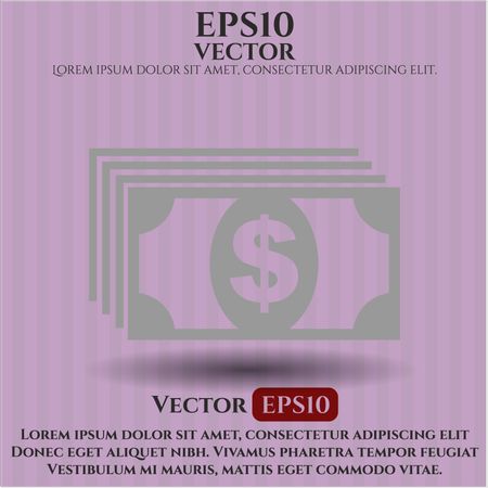 Money vector icon or symbol