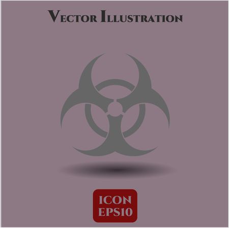 Biohazard vector icon or symbol