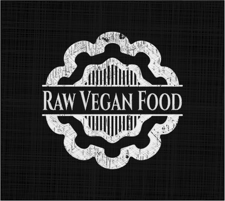 Raw Vegan Food chalk emblem
