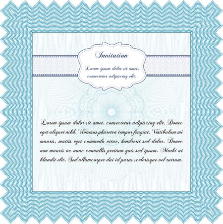 Invitation template. With quality background. Sophisticated design. Detailed.