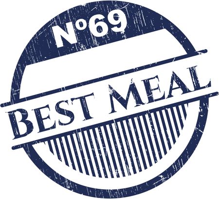 Best Meal rubber stamp with grunge texture