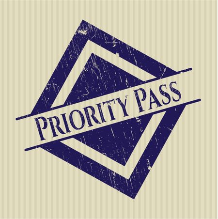 Priority Pass grunge stamp