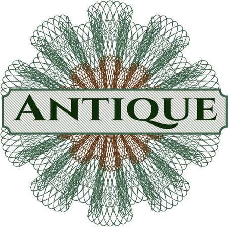 Antique money style rosette