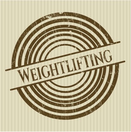 Weightlifting rubber stamp