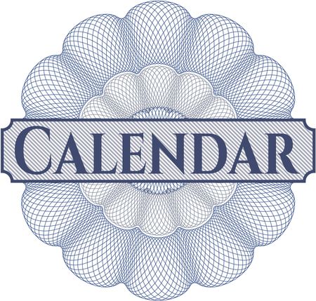 Calendar linear rosette