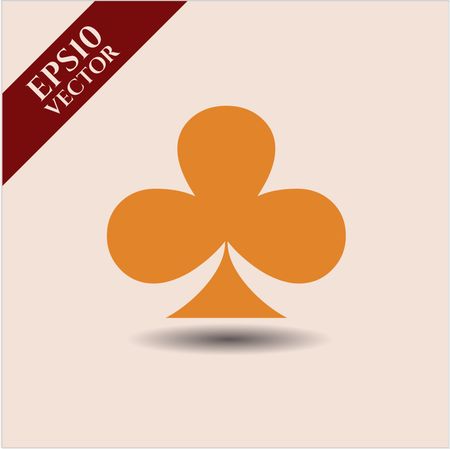 Poker clover icon vector illustration