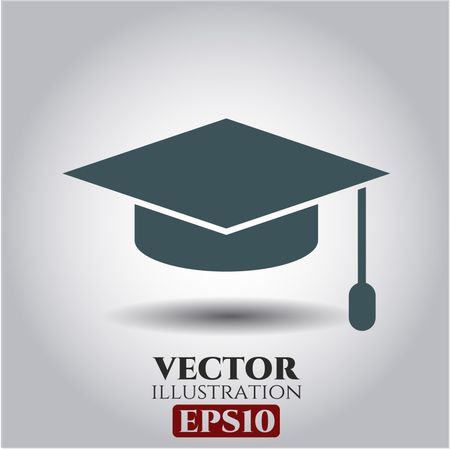 Graduation cap vector symbol