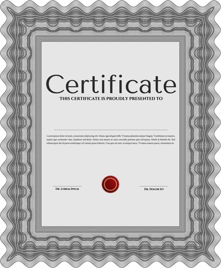 Certificate template. Frame certificate template Vector.Complex background. Lovely design. 