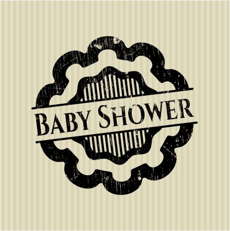 Baby Shower rubber grunge seal