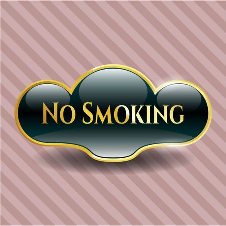 No Smoking gold emblem