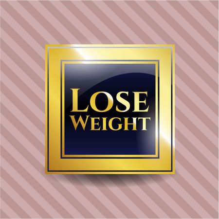 Lose Weight golden emblem or badge