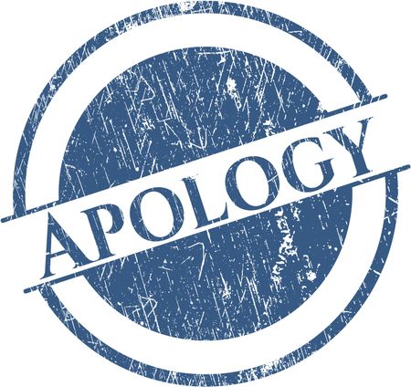 Apology grunge seal