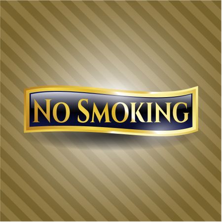 No Smoking gold badge or emblem