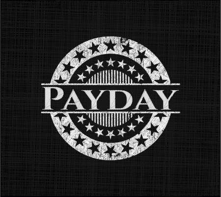 Payday written with chalkboard texture