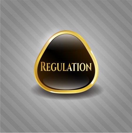 Regulation gold shiny badge