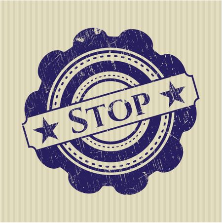 Stop rubber grunge texture stamp