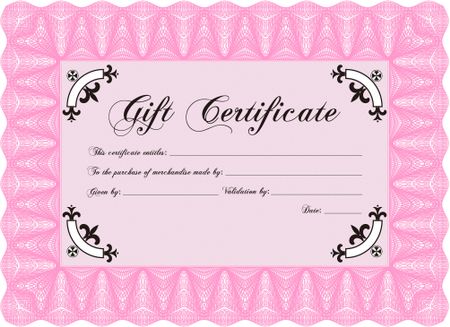 Retro Gift Certificate. Customizable, Easy to edit and change colors.With complex background. Superior design. 