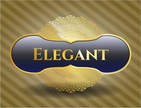 Elegant golden emblem or badge