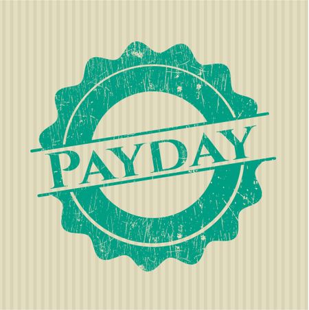 Payday rubber stamp with grunge texture