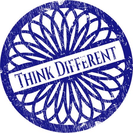 Think Different rubber grunge stamp