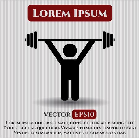 Weightlifting icon vector illustration