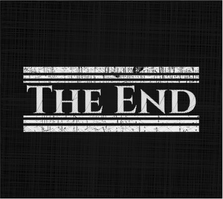 The End with chalkboard texture