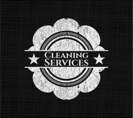 Cleaning Services with chalkboard texture