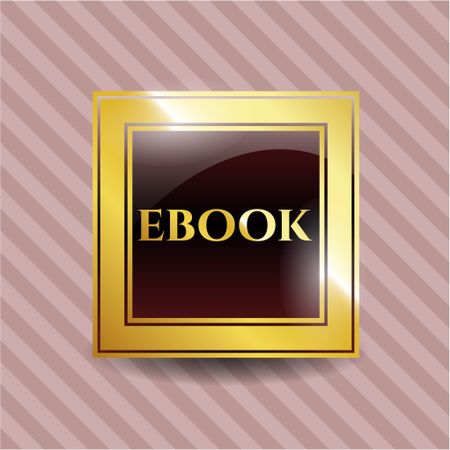 ebook gold shiny badge