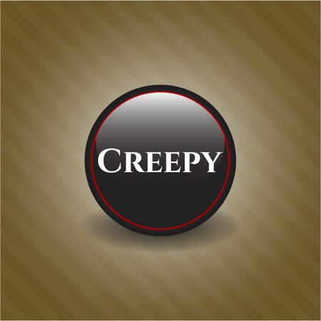 Creepy black emblem or badge