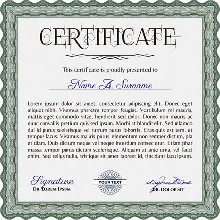 Diploma template. Complex design. With complex background. Customizable, Easy to edit and change colors.