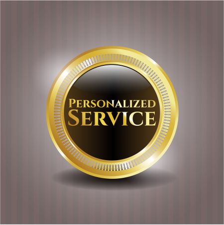 Personalized Service gold emblem