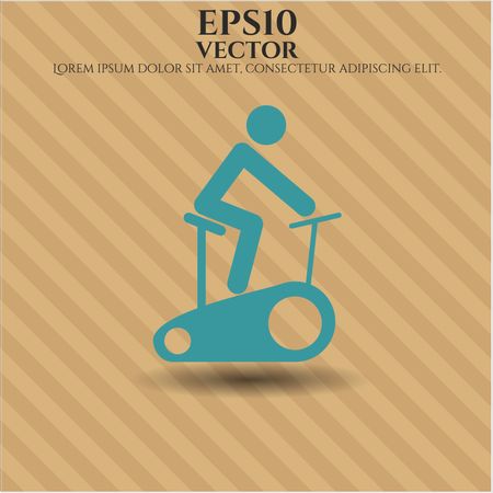 Stationary bike icon vector illustration