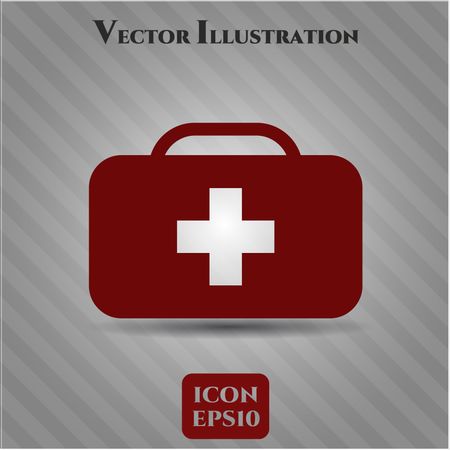 Medical briefcase vector symbol