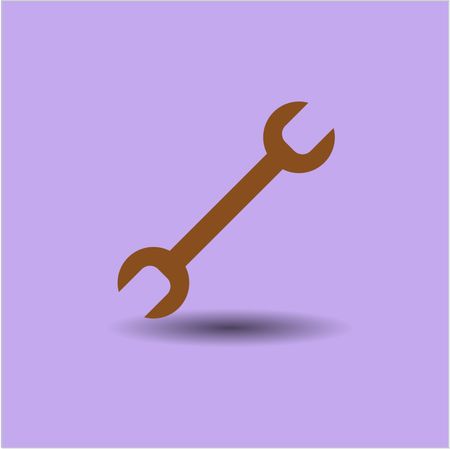 Wrench vector icon or symbol