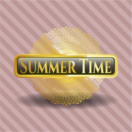 Summer Time gold emblem or badge