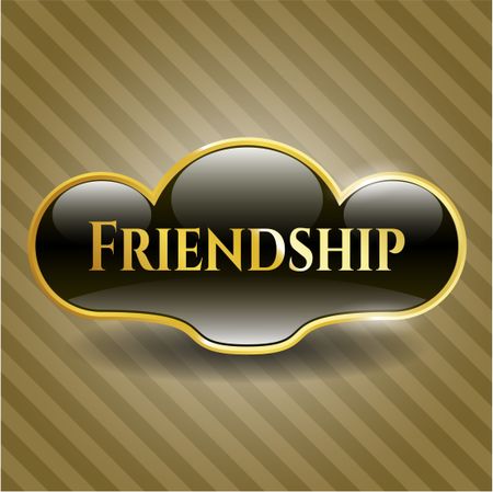 Friendship gold shiny badge