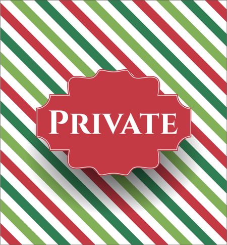 Private poster or card