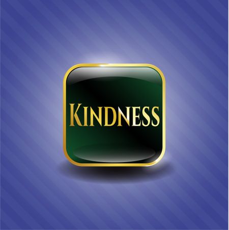 Kindness gold shiny emblem