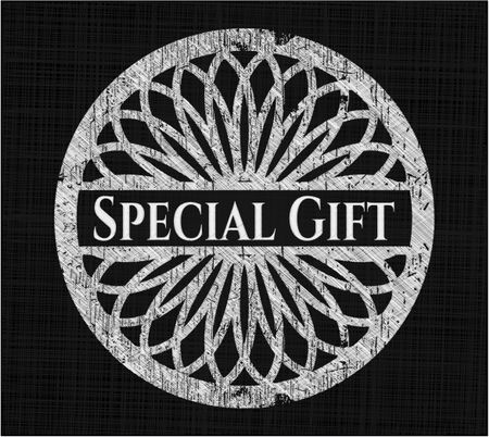 Special Gift chalkboard emblem on black board