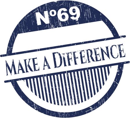 Make a Difference rubber stamp with grunge texture
