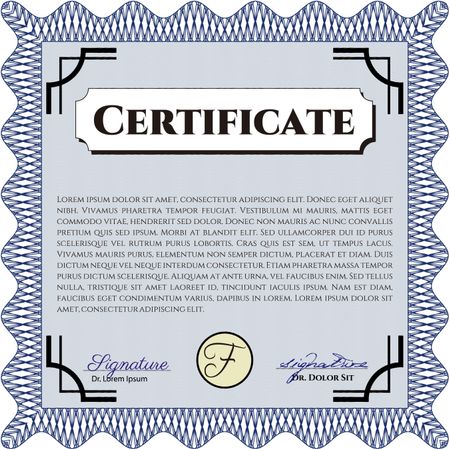 Diploma template or certificate template. Elegant design. Customizable, Easy to edit and change colors.Easy to print. 