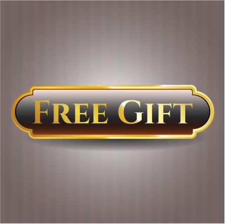 Free Gift gold emblem or badge