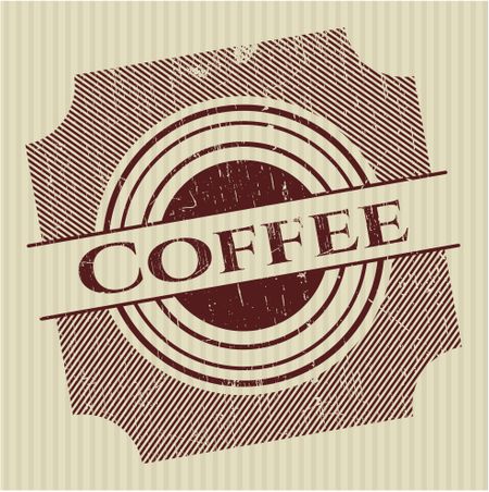 Coffee rubber stamp