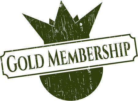 Gold Membership grunge stamp