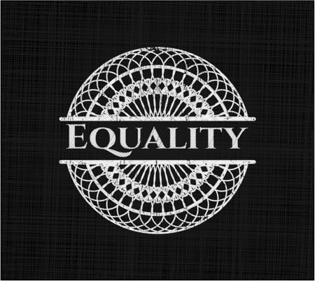 Equality written with chalkboard texture