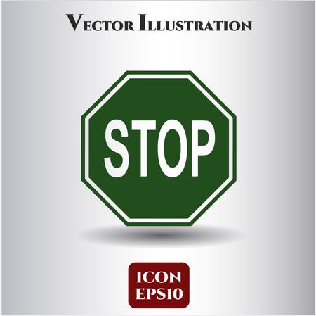 Stop icon vector illustration
