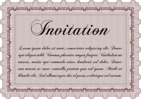 Invitation. With background. Artistry design. Vector illustration.