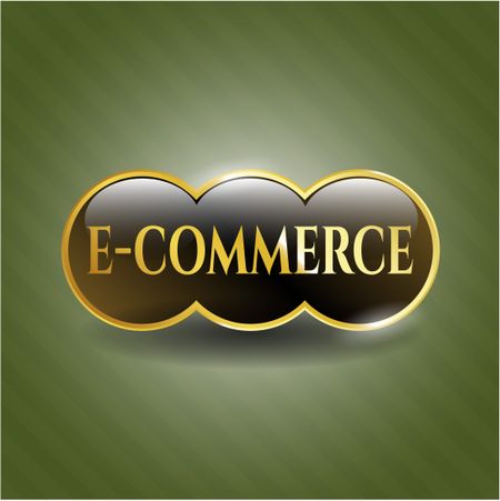 e-commerce golden emblem